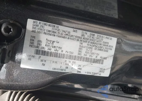 2015 Ford C-Max Energi Sel from USA, damaged, VIN 1FADP5CU5FL103159